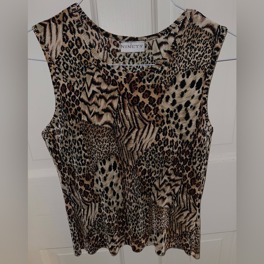 Vintage leopard cheetah tiger print top (animal print)
